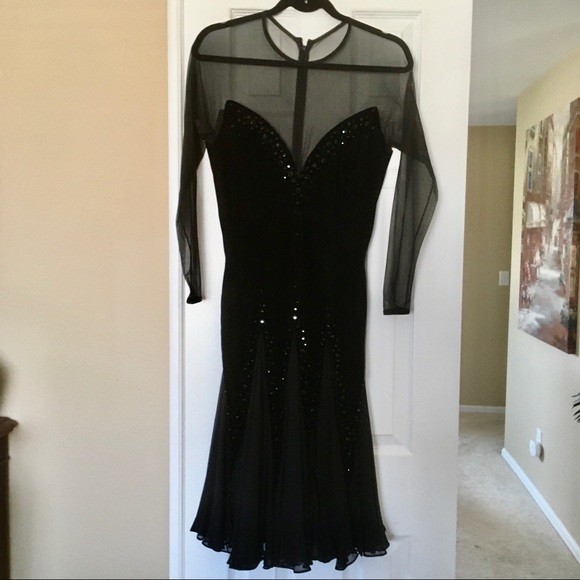 Ann Lawrence Dresses & Skirts - Like new Ann Lawrence blk velvet dress sz 10 Ballroom Gance